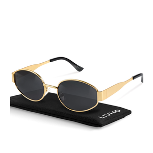 Tlivho 2025 Trendy Oval Sunglasses - Stylish Polarized Shades for Everyday - Retro Metal Frames