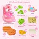 2 x VNLINA DIY Fabric Flower Bouquets Toys  Crafts for Girls, Arts and Crafts for Kids Ages 4-8 8-12, Perfect Holiday Party Activity Toy, Birthday Gifts for Girl (Pink)