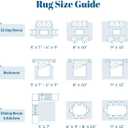 Homemate Washable Rug 9x12 Area Rugs - Vintage Faux Wool Rugs for Living Room Bedroom Dining Room - Non Slip Foldable Carpet Indoor Area Rug for Home Decor9'x12', Blue