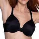 Vanity Fair Women's Bra with 2-Way Convertible Straps, Body Caress Full Coverage, Lightly Lined Cups Up to Dd (Black, L)