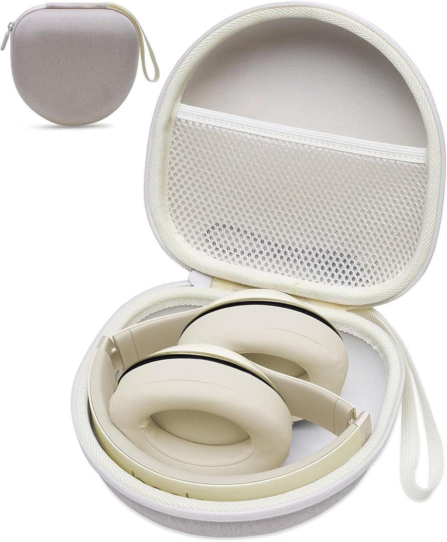 Headphone Case Compatible with Beats Studio Pro/Soundcore Anker Q20i/BERIBES/TOZO/KVIDIO/JBL Noise Cancelling Over-Ear Headphones, Beige (5.Khaki)