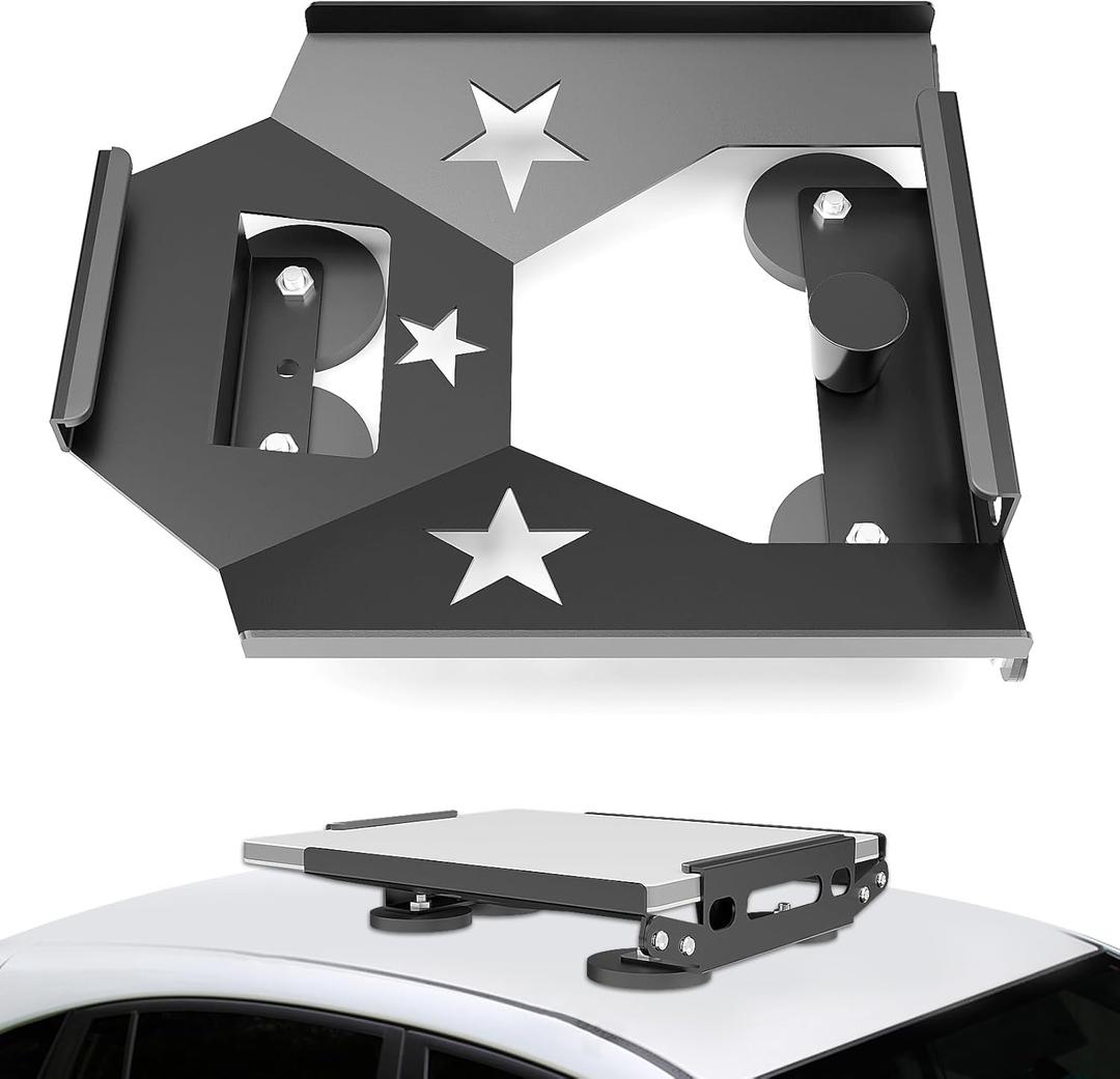 Starlink Mini Car Roof Mount, Starlink Mini Magnetic Mount, Compact and Portable, Four-Sided/Rubber Protection, Magnet Mounting Kit/Accessories Suitable for RV, Van, Boat, Yacht, Truck