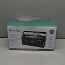 Retro Classic 80s Style Portable Boombox with Cassette Player Recorder, AM/FM/SW1/SW2 Radio, Bluetooth, USB/Micro SD Slots, Headphone Jack, 24W Dual Full-Range High Bass Speakers (Black)