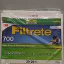 Filtrete 20x20x1 AC Furnace Air Filter, MERV 8, MPR 700, Tough on Pollen, Easy on Airflow, 3-Month Pleated 1-Inch Electrostatic Air Cleaning Filter, 4-Pack (Actual Size 19.880 x 19.880 x 0.78 in)