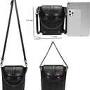 Small Crossbody Bag Shoulder Purse Leather Belt Pouch Travel Phone Holder Punk Medieval Vintage Festival Costume Accessory