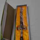 MASTER USA  Medieval Mini Short Sword, Stainless Steel Blade with Cast Metal Handle, Wood Scabbard  Fantasy, Collectible (Brown)