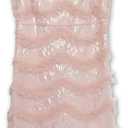 Speechless Girls' Sleeveless Square Neck Textured Ruffle Sequin Mini Dress (8, Blush)