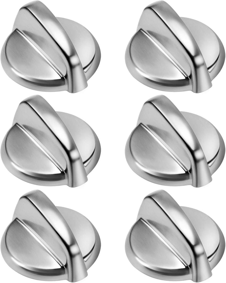Blutoget 2026 Upgraded WB03T10284 PS2321076 Burner Control Knobs 6 Pack Oven Knobs Replacements for GE Range/Stove/Oven Knob-WB03T10284 Ge Appliance Knob Replaces AP4346312 AH2321076 EAP2321076