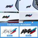 2 Pack Car Sport Stickers, Metal 3D Badges Sticker for BMW Emblem Logo Decals for BMW X3 X5 X7 X1 X6 X2 X4 3 5 7 8 2 6 4 1 M Series iX Z4 XM Car Decoration Accessories (Black)