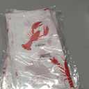 3 x Touman 4 Pieces Crawfish Tablecloth Birthday Party Lobster Table Covers White and Red Crawfish Table Cloth for Party Decoration Supplies, 108 x 54 Inches