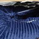 Faux Fur Headboard Pillow with 2 Pack Neck Roll Pillow Large Headboard Pillow Soft and Supportive with Removable Cover (Blue, Queen)