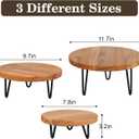 3 Pcs Buffet Risers, Wood Round Food Riser Dessert Table Display Stand Set for Party Wood Cupcake Stands Nesting Table for Home Decor (Natural)