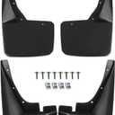A-Premium Set of 4PCS Mud Flaps Splash Guards Mudguards Mudflaps Compatible with Cadillac Escalade, 2007-2014, with Hardware Kits Accessory, Sport Utility, Front LH RH and Rear LH RH