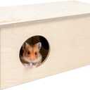 Niteangel Birch Chamber-Maze Hamster Hideout - Small Pets Woodland House Habitats Decor for Hamster Mice Gerbils Mouse