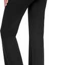 Tall Women's 34/36/38 Inseam Bootcut Dress Pants Office Work Yoga Slacks Stretch Business Casual Trousers (Black, L)