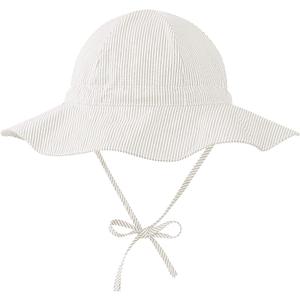 Zando Baby Sun Hat UPF 50+ Toddler Sun Protection Bucket Hats for Boys Girls Infant Wide Brim Beach Hat Baby Bucket Hat 0-4T (6-12 Months, Beige)