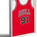 16x20 Large Shadow Box Picture Frame with Soft Linen Back, White Wooden Jersey Frame Memory Display Case with Tempered Glass Cover for Wall Display