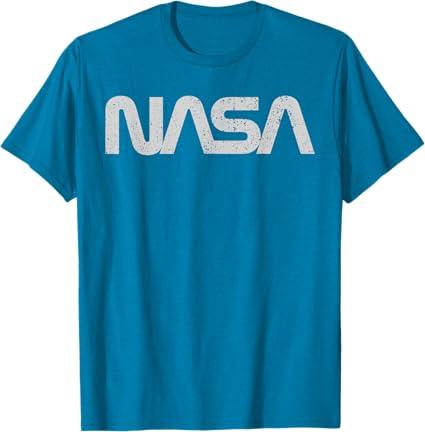 Vintage NASA logo tee Simple Worm Logo Distressed Retro NASA T-Shirt, Medium