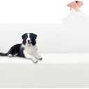 U-NICE HOME Velvet Sofa Covers Stretch Couch Covers for 3 Cushion Couch Furniture Protector Sofa Slipcover (Large, Off White)