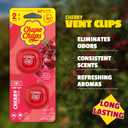 Chupa Chups Cherry Car Air Freshener Vent Clips - Cute Car Accessories, Long Lasting Freshies Vehicle Scents Air Freshener for Women, Area Deodorizer Odor Eliminator New Fresh Smell, 2 Count
