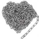 3/16 Inch 304 Stainless Steel Chain, 32.8 Feet Heavy Duty Utility Chain for Hanging, Durable Small Light Duty Chain, Metal Chain for Sites, Warehouses, Camping