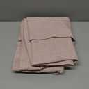 maxmill Lux Faux Linen Tablecloth with Slubby Yarn Textured Weaves Wrinkle Free Anti-Shrink Soft Table Cloth for Kitchen Dining Tabletop for Outdoor and Indoor Use Rectangle 60 x 84 Inch Blush