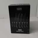 Home Hero Kitchen Knife Set with Sharpener - High Carbon Stainless Steel Knife Block Set with Ergonomic Handles (16 Pcs - Black)
