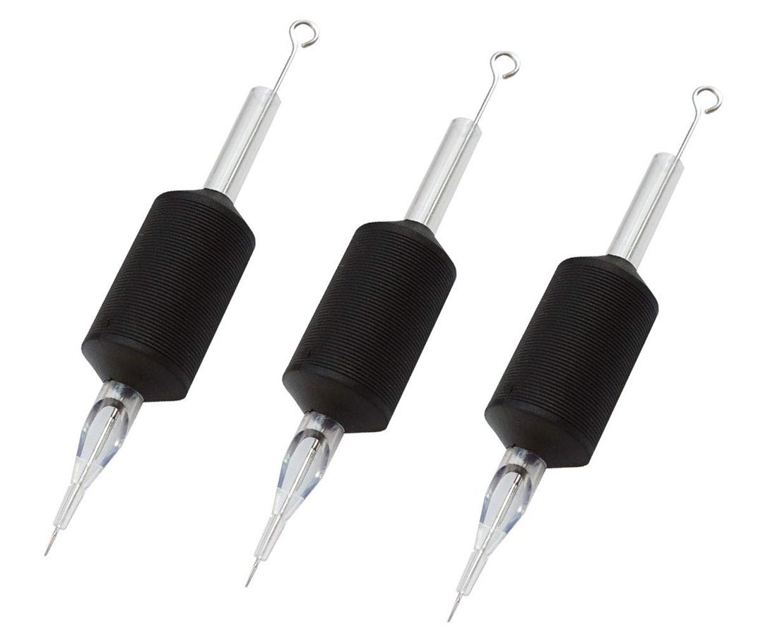 Needlehouse 1inch (25mm) Tattoo Needles Tube Combo 20pcs 1203RL Disposable Tattoo Needles Tube Grips Round Liner (1203RL)