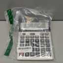 Desk Calculator 12 Digit Extra Large LCD Display, Touch Comfortable with Big Buttons, PXY Two Way Power Battery and Solar Standard Function Office Calculators