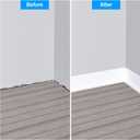Duzzy Flexible Baseboard Molding Trim, 5 Inch(W) x 20 Feet(L) Peel and Stick Rubber Wall Trim Molding, Self-Adhesive Vinyl Wall Base Cove Base