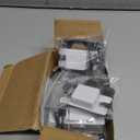 10 Pcs Door Strike Plate, Black Stainless Steel Door Lock Strike Plate Standard Doors Latch Restorer Reinforcement Kit Includes Buckle Box and Screws for Home, Office (2.3 x 1.8 Inch)