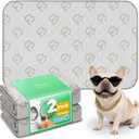 FXW Washable Pee Pads for Dogs, Puppy Pads with Super Absorbent, Specifically Designed for 36inch Cages, 23" x 35" Rectangle, Khaki, 2 Packs