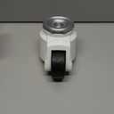 HOLKIE Leveling Stem Casters Set of 4 Heavy Duty Retractable Caster Wheels, 1/2" and M12 Stem Size, Total Capacity 4960 Lbs, Adjustable Wheel with Ratchet Handle for Workbench, Machine, Equipment, White