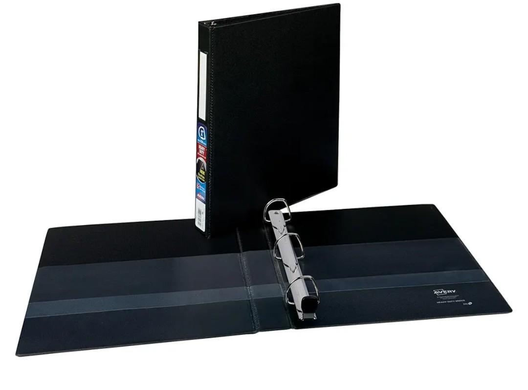 Avery Heavy-Duty Binder with 1-Inch One Touch EZD Ring, Black (79990)