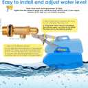2 Pack Brass Float Valve 3/4 Inch, Livestock Water Tank Float Valve Switch Brass Float Ball Valve Shut Off Pool Auto Fill Valve for Automatic Waterer