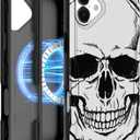 Heavy Duty for iPhone 17 Case - Compatible with MagSafe Shockproof Protective Rugged Magnetic Men Military Grade Shock Drop Proof Durable Strong Phone Cover Funda for Apple 17 Case, Skull