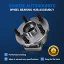 Autoround 513220 Front Wheel Hub and Bearing Assembly Fit for Subaru Outback Legacy 2005-2014 5-Lug w/ABS