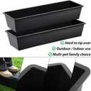 Geelin 4 Pcs 12 Gallon/48 Quart Large Capacity Livestock Water Trough 39" Long Livestock Feeding Trough for Pig Calves Sheep Horses Alpacas and Goats Farm Animal Feeding(Plastic)