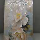 Enartly White Flowers Canvas Wall Art, Natural Plant Painting Textured Artwork for Living Room Bedroom Hallway Kitchen Dining Room Home Office Wall Decor, 48"x24"