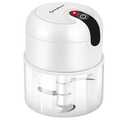 EASYSPEED Electric Garlic Chopper 1Cup, Mini USB Charging Wireless Food Processor with 304 Stainless Steel, 3 Sharp Blades, Portable Kitchen Meat Grinder for Onion, Garlic, Ginger, Chili