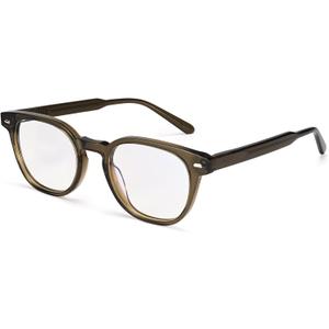 Dollger Blue Light Blocking Glasses For Woman Men Thick Square Frame Round Non-Prescription, For Computer,Work, TV,Gaming