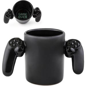 1 PackBigMouth Inc. Game Over Ceramic Coffee Mug, Video Game Controller Handle Cup, Gamer Gift, Holds 14 Ounces