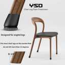YSD 16PCS Silicone Floor Protectors, 1 inch Black Chair Caps for Tilt Legs, Hardwood Floor Protectors with Felt Pads