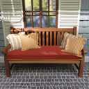Favoyard Outdoor Bench Cushion 36 x 14 Inch Rainproof Patio Furniture Cushions 3-Year Color Fastness Garden Settee Porch Pads with Ties, Red