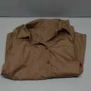 siliteelon Womens Oxford Button Down Shirt Long Sleeve Cotton Dress Shirt Collared Blouse Business Casual Work Tops (Small, Brown)