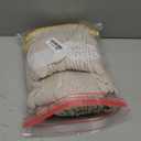 ABC PACK & SUPPLY Beige Work Cotton Gloves for Men and Women, 9.5 Inches. Pack of 24 (12 Pairs) String Knit Work Gloves with Red Line Elastic Knit Wrist. Washable Cotton Polyester Gardening Gifts