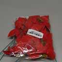 12Pcs Poinsettia Flower Artificial Poinsettia with Stem Christmas Decor Glitter Poinsettia Christmas Ornaments Christmas Tree Flower Decoration DIY Xmas Wreath Mantle Party Decor (Red)