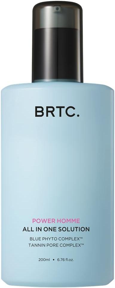 BRTC Power Homme All in One Solution | Men's Face Moisturizer | 3-in-1 (Toner+Lotion+Essence) | Sebum Control, Korean Skincare (200ml, 6.76 fl.oz)