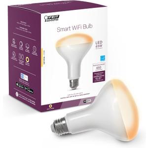Feit Electric BR30/927CA/AG 65W Equivalent WiFi Dimmable, No Hub Required, Alexa Google Assistant BR30 Smart LED Light Bulb, 5" H x 3.72" D, 2700K Soft White (1 Count (Pack of 1))