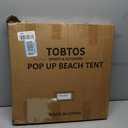 TOBTOS UPF 50+ Pop Up Beach Tent, Easy Set Up Beach Umbrella, Sun Shelter for 2-3 People UV Protection Portable Sunshade, Baby Canopy Cabana, Lightweight with Carry Bag, One Size